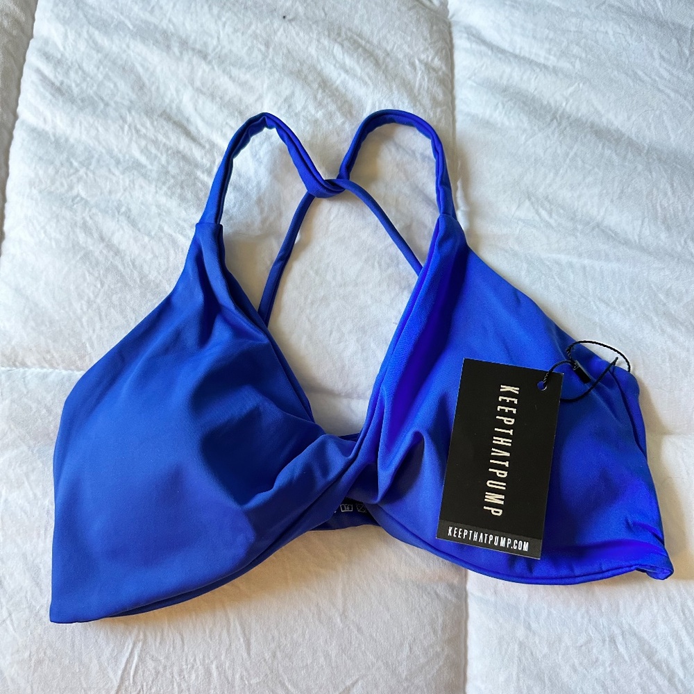 Cobalt Blue - Sports Bra - Keep That Pump